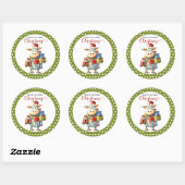 Kerst Koe Puns Ronde Sticker (Vel)