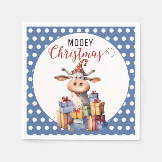Kerst Koe Puns Servet (Voorkant)