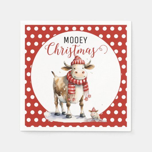 Kerst Koe Puns Servet (Voorkant)