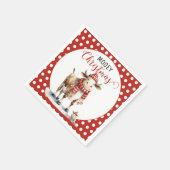 Kerst Koe Puns Servet (Hoek)