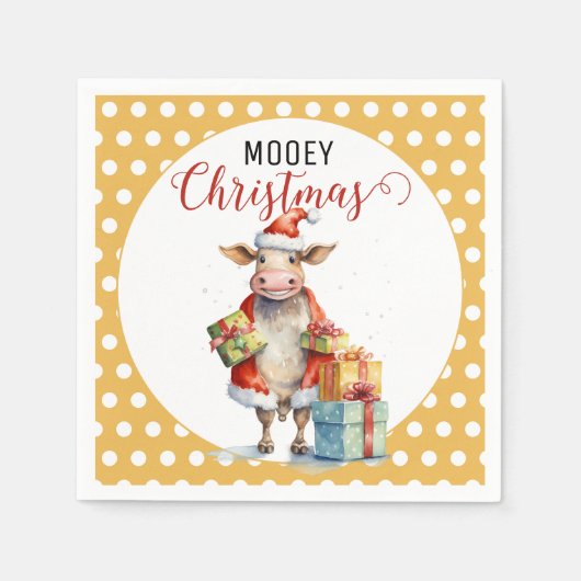 Kerst Koe Puns Servet (Voorkant)
