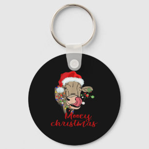 Kerst Koe T-shirt Vaars Boer Kerst Cadeau Sleutelhanger