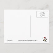 Kerst Koe vakantie briefkaart (Achterkant)