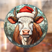 Kerst Koe Venster Cling Raamsticker (Vel 2)