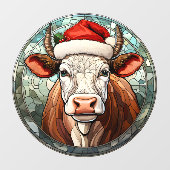 Kerst Koe Venster Cling Raamsticker (Vel)
