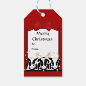 Kerst Koeien Gift Label Cadeaulabel (Voorkant)
