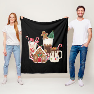 Kerst Koek Kerstmis Koffie Liefhebber Geschenk Xma Fleece Deken