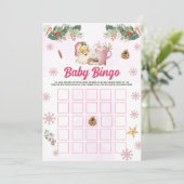 Kerst Koek Santa Baby Bingo Spellen Kaart (Staand voorkant)