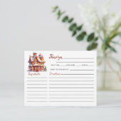 Kerst Koek Uitwisseling Peperkoekhuis Recept Briefkaart (Staand voorkant)