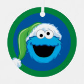 Kerst Koekiemonster Metalen Ornament (Voorkant)