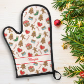 Kerst koekje bakken patroon aangepaste tekst naam ovenwant