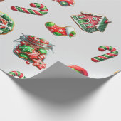 Kerst koekje bakker patroon cadeaupapier (Hoek)