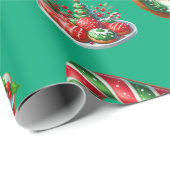 Kerst koekje bakker patroon cadeaupapier (Rol Hoek)