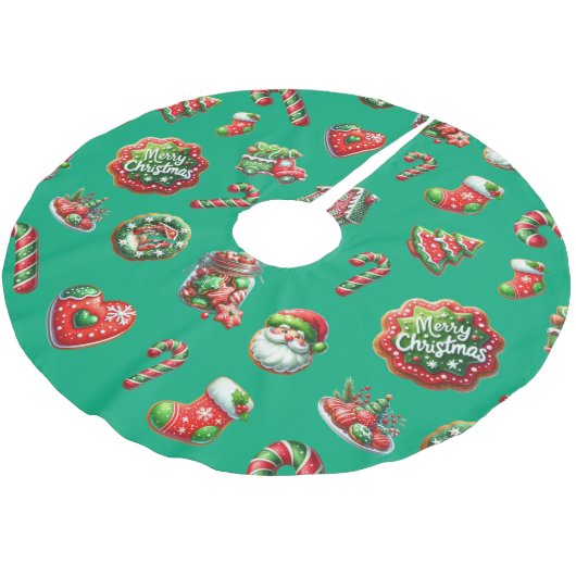 Kerst koekje bakker patroon kerstboom rok (Gekanteld)