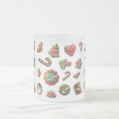 Kerst koekje bakker patroon matglas koffiemok (Center)