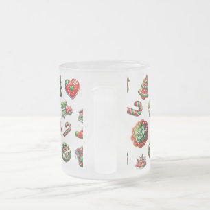 Kerst koekje bakker patroon matglas koffiemok
