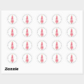 Kerst Koekje Boom Retouradres Ronde Sticker (Vel)