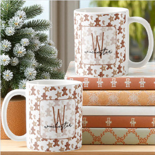 Kerst Koekje Peperkoek Man, Ster, Suikerstokje Koffiemok