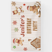 Kerst Koekje Peperkoek Verjaardag Spandoek (Verticaal)