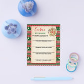 Kerst Koekje Uitwisseling Stemkaart Flyer (Enkel)