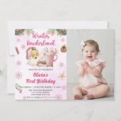 Kerst Koekje Winter Onederland Verjaardagsfoto Kaart (Voorkant)