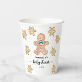 Kerst koekjes baby shower papieren bekers (Achterkant)