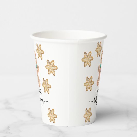 Kerst koekjes baby shower papieren bekers (Rechts)