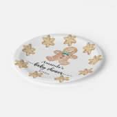 Kerst koekjes baby shower papieren bordje (Gekanteld)