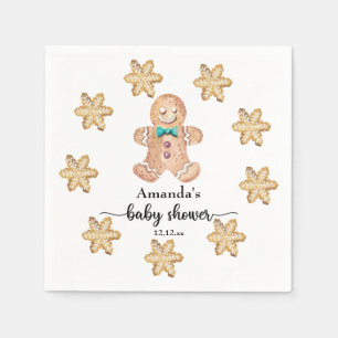 Kerst koekjes baby shower servet