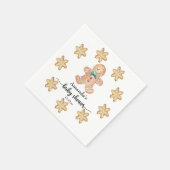 Kerst koekjes baby shower servet (Hoek)