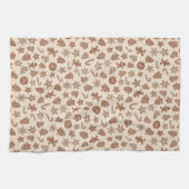 Kerst koekjes geel patroon theedoek (Horizontaal)