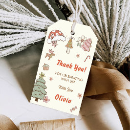 Kerst koekjes partij cadeaulabel