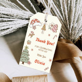 Kerst koekjes partij cadeaulabel