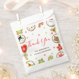 Kerst Koekjes Uitwisseling Feest Rood Bedankt Bedankzakje