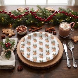 Kerst Koekjes Uitwisseling Feestje Papieren Bord