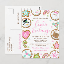 Kerst Koekjes Uitwisseling Roze en Groen