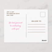 Kerst Koekjes Uitwisseling Roze en Groen Briefkaart (Achterkant)