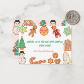 Kerst koekjes viering Kaarten Notitiekaartje (Voorkant / Achterkant in situ)