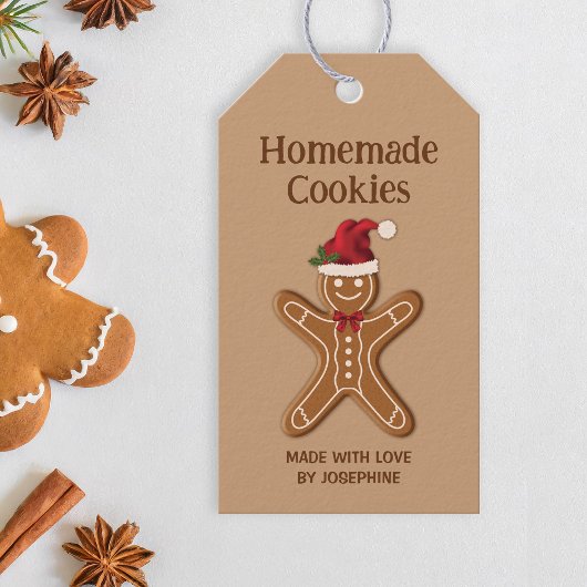 Kerst-koekjes voor ontbijt - Homemade Cookies Cadeaulabel