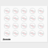 Kerst koekjesdeeg zelfgemaakt script ronde sticker (Vel)