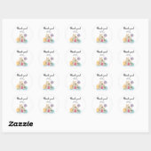 Kerst koekjeshuis - Dank u Ronde Sticker (Vel)