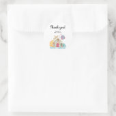 Kerst koekjeshuis - Dank u Ronde Sticker (Tas)