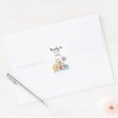 Kerst koekjeshuis - Klaar om te poppen Ronde Sticker (Envelop)