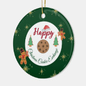 Kerst koekjesruil groen ontbijtkoek keramisch ornament (Links)