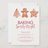 Kerst-koekjesuitwisseling in Gingerbrood Kaart (Voorkant)