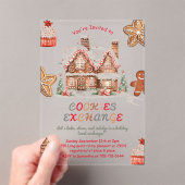 kerst-koekjesuitwisseling | Kleurrijke vakantie Acryl Uitnodigingen (Insitu (Draagbaar))