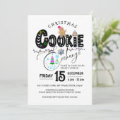 Kerst Koekjesuitwisseling Kleurrijke Vakantie Kaart (Staand voorkant)