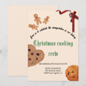 Kerst koekjesuitwisseling swap rood bakken team feestdagenkaart (Voorkant / Achterkant)