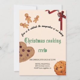 Kerst koekjesuitwisseling swap rood bakken team feestdagenkaart