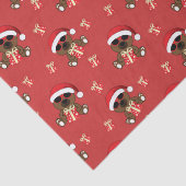 Kerst Koele Kerstman Beer zonnebril cadeau patroon Tissuepapier (Detail)